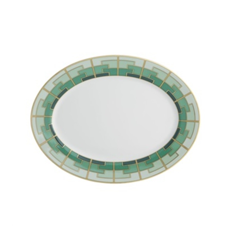 SMALL OVAL PLATE EMERALD