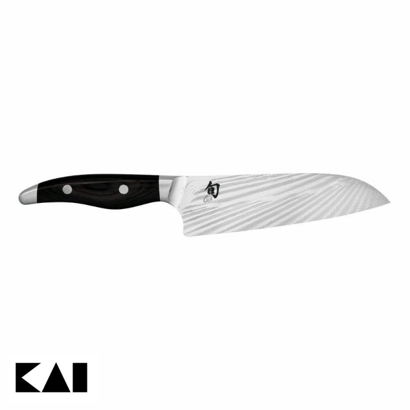 SHUN NAGARE BLACK SANTOKU 7"