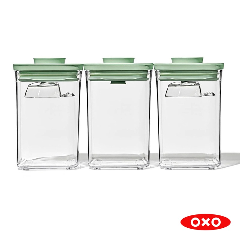 3 PIECE POP CONTAINER SET WITH MINI SCOOPS