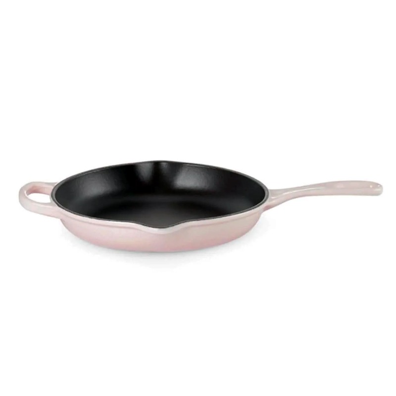 23CM SIGNATURE CAST IRON ROUND SKILLET - SHELL PINK