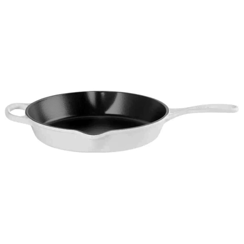 26CM SIGNATURE CAST IRON ROUND SKILLET - WHITE