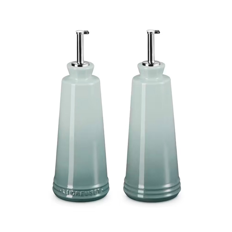 330ML SIGNATURE STONEWARE OIL & VINEGAR SET - SEA SALT