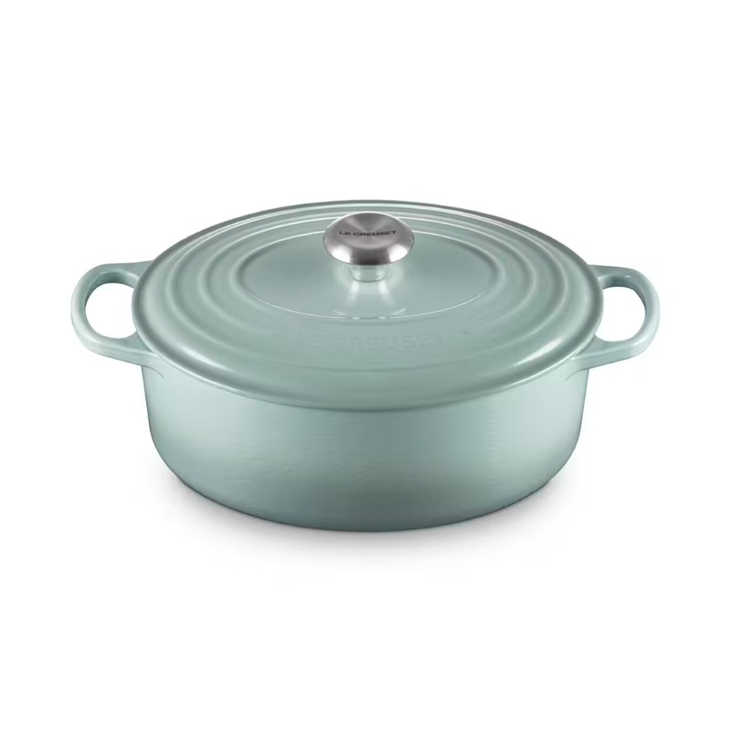 29CM SIGNATURE CAST IRON OVAL CASSEROLE - SEA SALT
