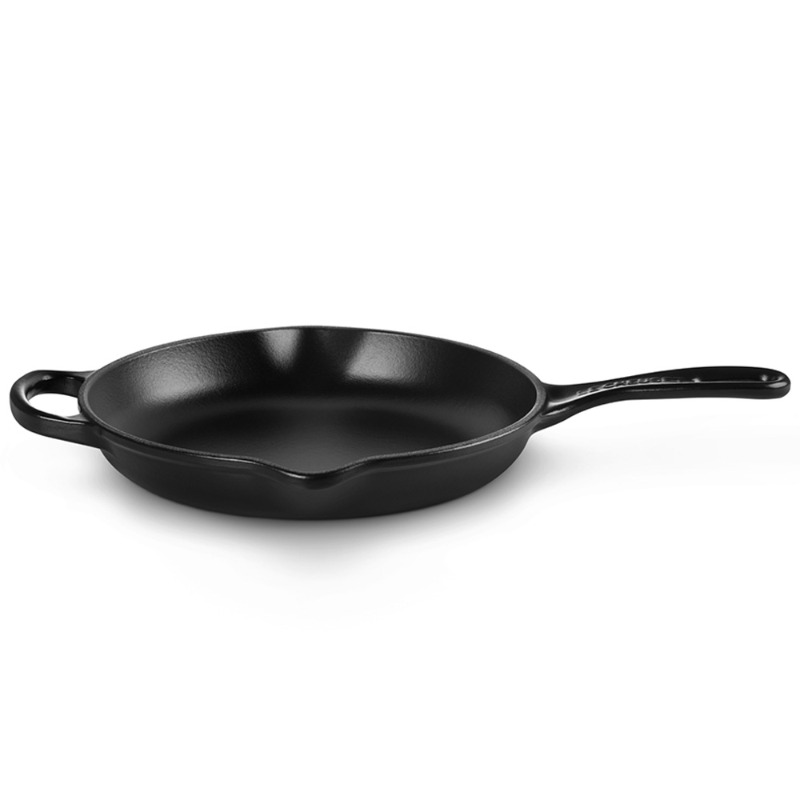 23CM SIGNATURE CAST IRON ROUND SKILLET - MATTE BLACK