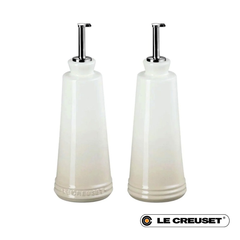 330ML SIGNATURE STONEWARE OIL & VINEGAR SET - MERINGUE