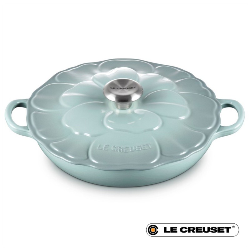 SHALLOW PETAL CASSEROLE - 26CM - SEA SALT