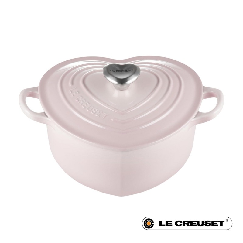 20CM HEART CASSEROLE - SHELL PINK
