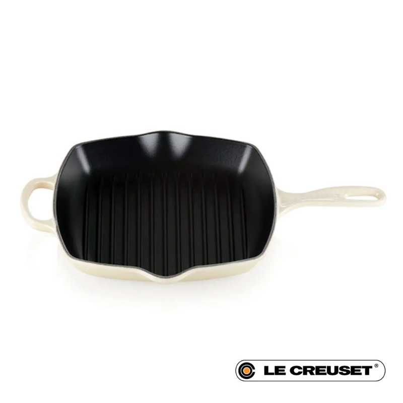 26CM SIGNATURE CAST IRON SQUARE GRILLIT - MERINGUE