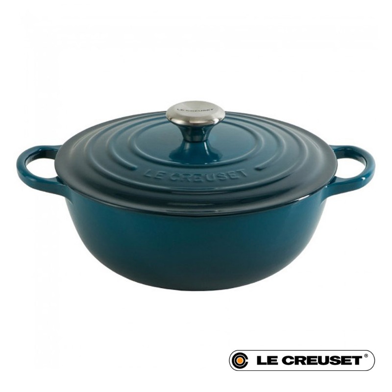 26CM SIGNATURE CAST IRON SOUP POT - DEEP TEAL