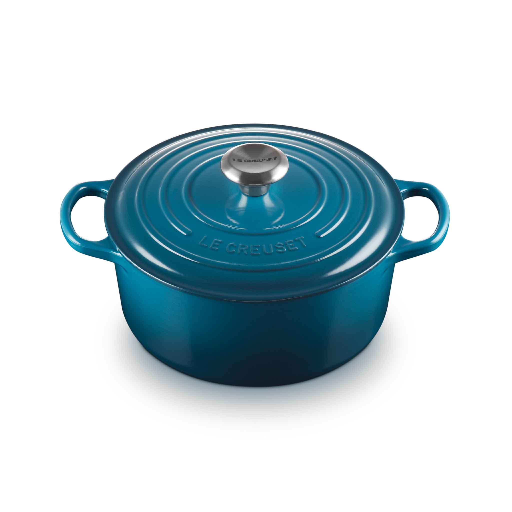 Le Creuset Signature Cast Iron Round Casserole 24cm Deep Teal