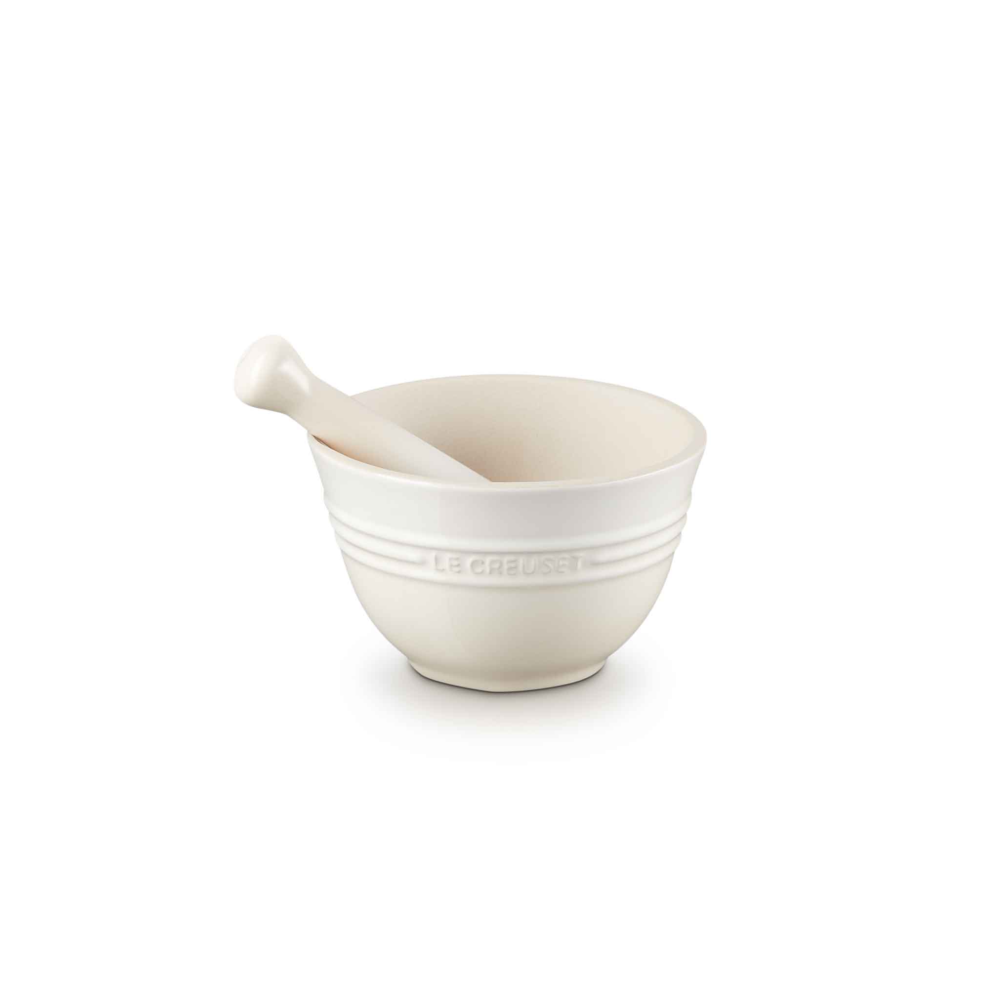 Le Creuset Stoneware Pestle & Mortar 300ml Meringue
