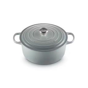 28cm CAST IRON ROUND CASSEROLE - SEA SALT