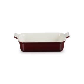 26cm STONEWARE HERITAGE RECTANGULAR DISH - GARNET