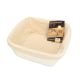 DOUGH RISING BASKET WITH COVER SQUARE | 25 X 25 CM...