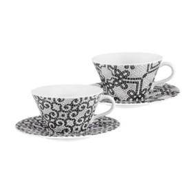 SET 2 TEACUPS & SAUCERS CALCADA PORTUGUESA