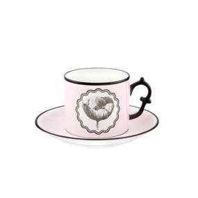 TEA CUP & SAUCER PINK HERBARIAE