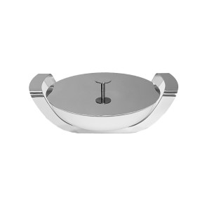 ROUND DISH STEEL HOLDER LID STAINLESS STEEL