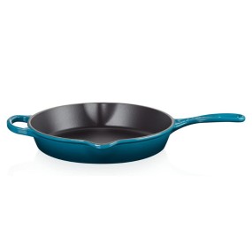 26CM SIGNATURE CAST IRON ROUND SKILLET - DEEP TEAL