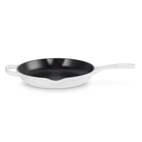 23CM SIGNATURE CAST IRON ROUND SKILLET - WHITE
