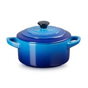 10CM STONEWARE MINI COCOTTE - AZURE