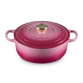 31CM CAST IRON OVAL SHALLOW CASSEROLE - BERRY LIGH...
