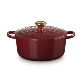 24CM SIGNATURE ENAMELLED CAST IRON ROUND CASSEROLE...