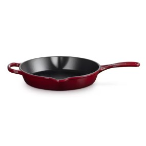 26CM SIGNATURE CAST IRON ROUND SKILLET - GARNET