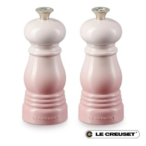 SET OF 2 CLASSIC SALT AND PEPPER MILLS - SHELL PIN...
