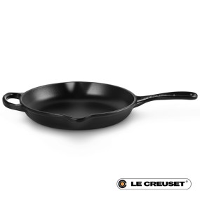 23CM SIGNATURE CAST IRON ROUND SKILLET - MATTE BLA...