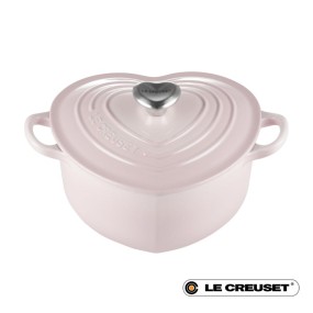 20CM HEART CASSEROLE - SHELL PINK