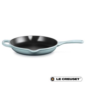 23CM SIGNATURE CAST IRON ROUND SKILLET - SEA SALT