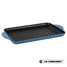 32CM CAST IRON RECTANGULAR GRILL - AZURE