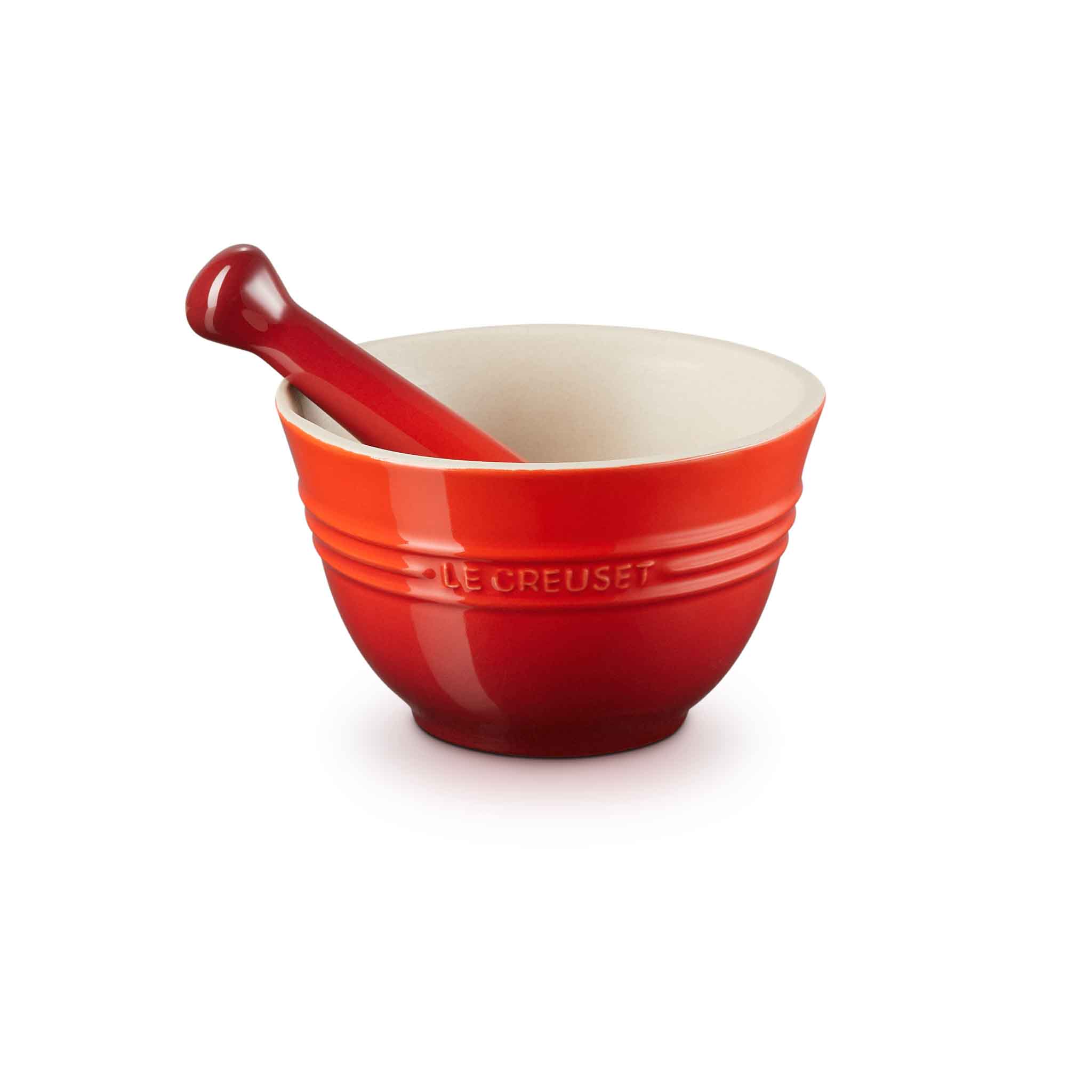 Le Creuset Stoneware Pestle & Mortar Cerise